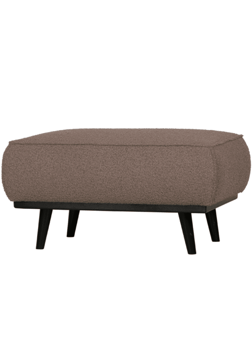 Hocker Statement Boucle Zwart Onderstel Nougat