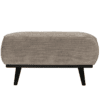 Hocker Statement Brede Platte Rib Zwarte Poten Clay