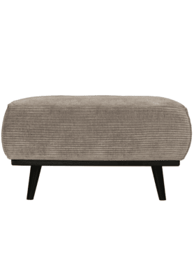 Hocker Statement Brede Platte Rib Zwarte Poten Clay