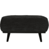 Hocker Statement Brede Platte Rib Zwarte Poten Graphite