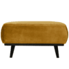 Hocker Statement Fluweel Honing Geel Zwart Onderstel