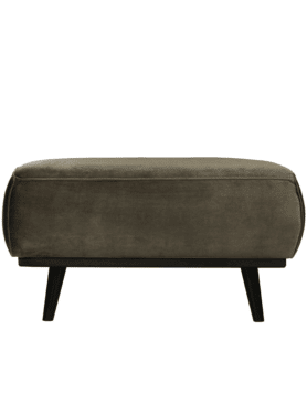 Hocker Statement Fluweel Warm Groen Zwart Onderstel