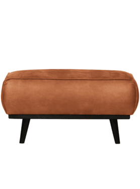 bovenste Tips Verouderd Hocker Statement leer cognac - Pure Wood