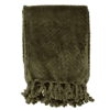 Plaid Ziggy Chive Fleece 140x180 Groen