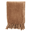 Plaid Ziggy Tobacco Brown Fleece 140x180 Bruin