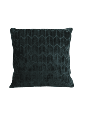 Sierkussen Mudeli Groen Vierkant Patroon Blauw Zwart Fluweel