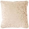 Sierkussen Vierkant Beige Geweven Blad Patroon