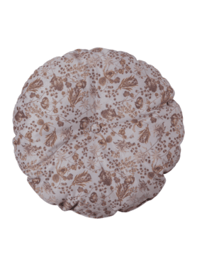 Sierkussen Vogue Fluweel Mille Fleur Paars Nougat Rond