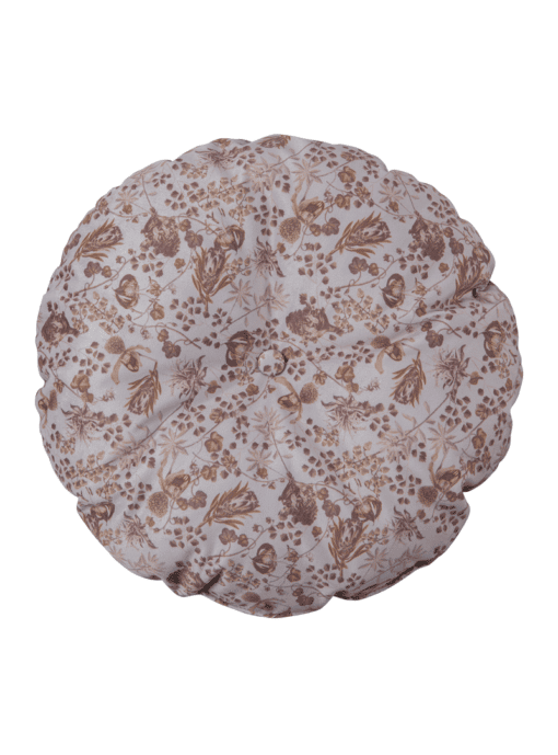 Sierkussen Vogue Fluweel Mille Fleur Paars Nougat Rond