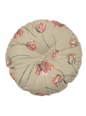 Sierkussen Vogue Fluweel Rococo Agave Beige Rond