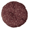 Sierkussen Vogue Fluweel Sprinkle Flower Chestnut Knoop Rond