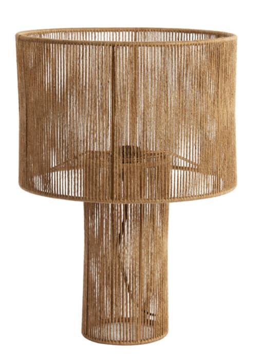 Tafellamp Bruin Naturel Jute Rond