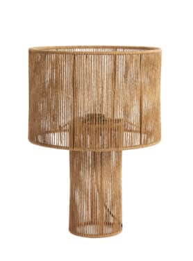 Tafellamp Jute Bruin Naturel Rond