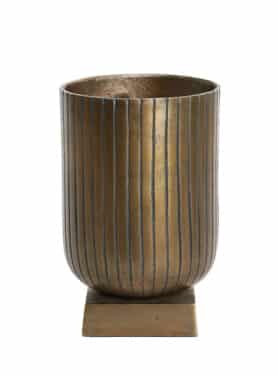 Vaas Ruw Antiek Brons Gestreept