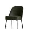 Vogue Eetkamerstoel Fuweel Zwart Onderstel Dark Green