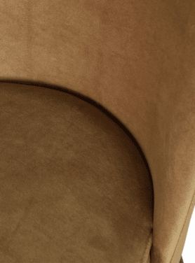 Vogue Eetkamerstoel Fuweel Zwart Onderstel Honing Geel Close