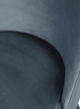 Vogue Eetkamerstoel Fuweel Zwart Onderstel Teal Close