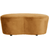 Bankje Macaroni Fluweel Mosterd 110cm Kronkel Hocker Stof