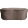 Bankje Macaroni Fluweel Nougat 110cm Kronkel Poef Hocker
