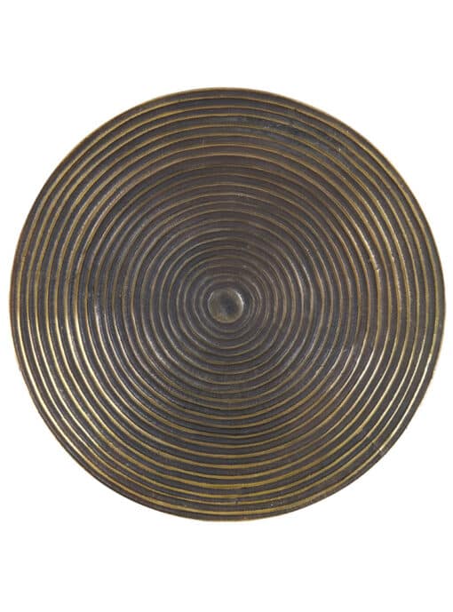 Dienblad Schaal Rond Relief Antiek Brons