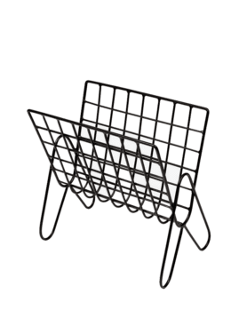 Magazine Rack Zwart Vierkantjes