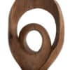 Ornament Hout Donkerbruin Rond