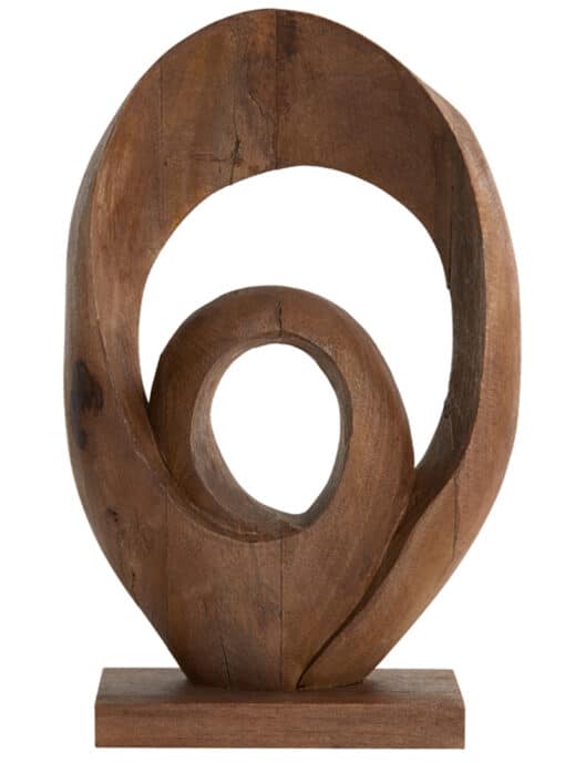 Ornament Hout Donkerbruin Rond