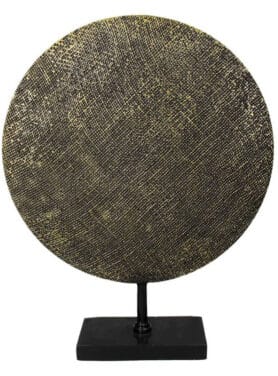 Ornament Op Voet Bruin Rond Aluminium