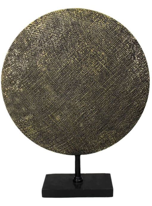 Ornament Op Voet Bruin Rond Aluminium
