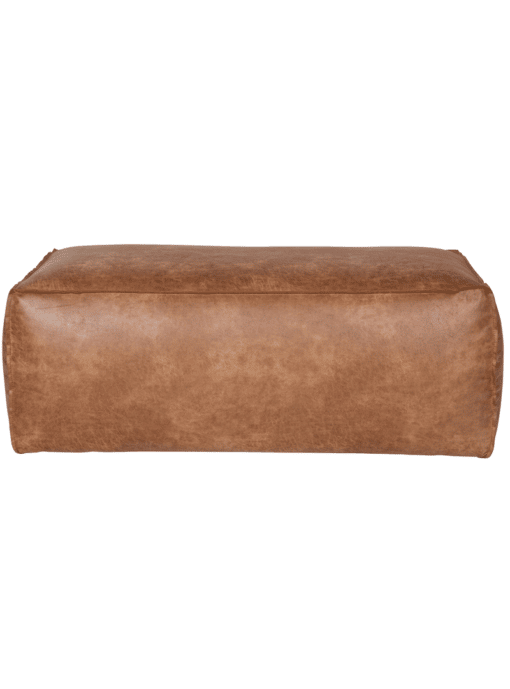 Poef Rodeo Cognac 120x60 Leer Rechthoek