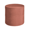 Poef Sara Hoog Oud Roze 46cm Rond Hoog