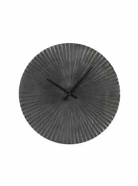Relief Klok Zwart Grijs Metaal