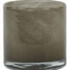 Theelicht Bruin Grijs Glas Rond