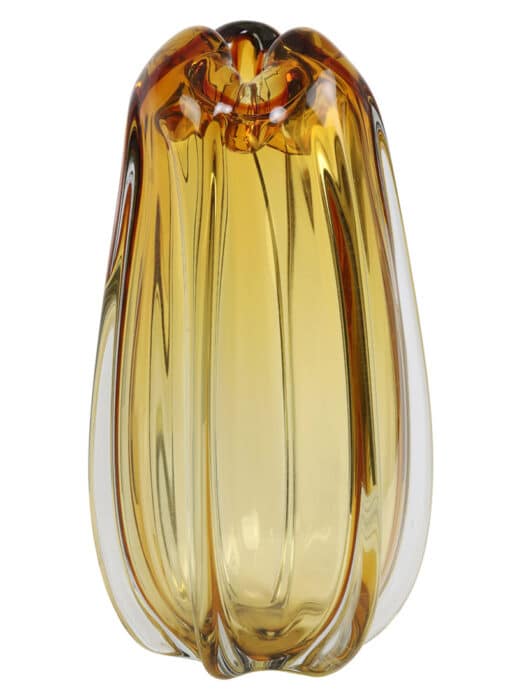 Vaas Glas Amber Oranje Goud