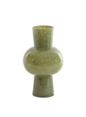 Vaas Groen Bolvormig Spikkels Glas
