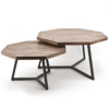 Salontafel Set Octagon Set Van 2 Hoekige Vorm Ijzeren Poten