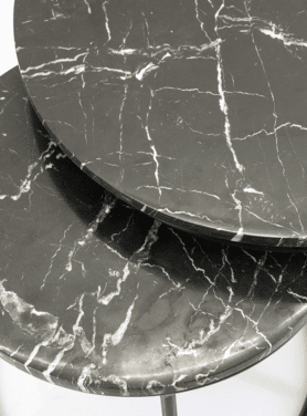 Salontafel Set Romeo Marmer Zwart Onderstel Dichtbij