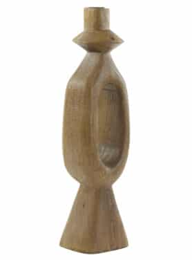 Houten Kandelaar Bruin Opengewerkt