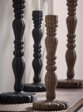 Houten Kandelaren Zwart En Bruin