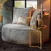 Loveseat Adele Velvet Beige 3 Rugkussens