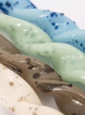 Swirl Kaarsen Bruin Groen Blauw