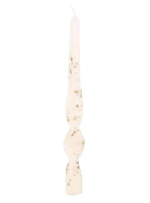 Witte Swirl Kaars Met Spikkels