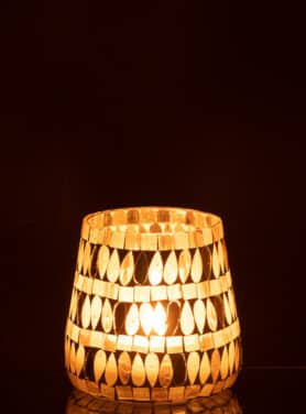 Brandende Waxinelichthouder Mozaïek