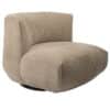 Fauteuil Beige Stof Met Draaivoet