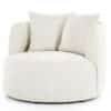 Fauteuil Rond Beige Bouclé