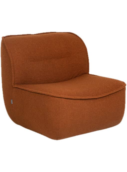 Fauteuil Stof Oranje Rood