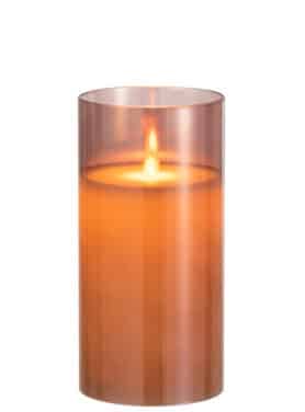 Led Lamp Glas Bruin Medium