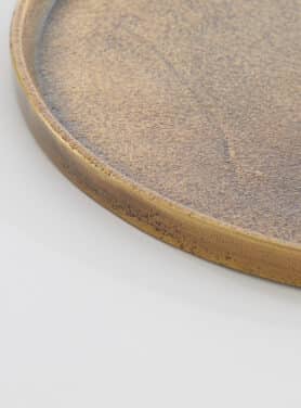 Antiek Brons Rond Dienblad metaal