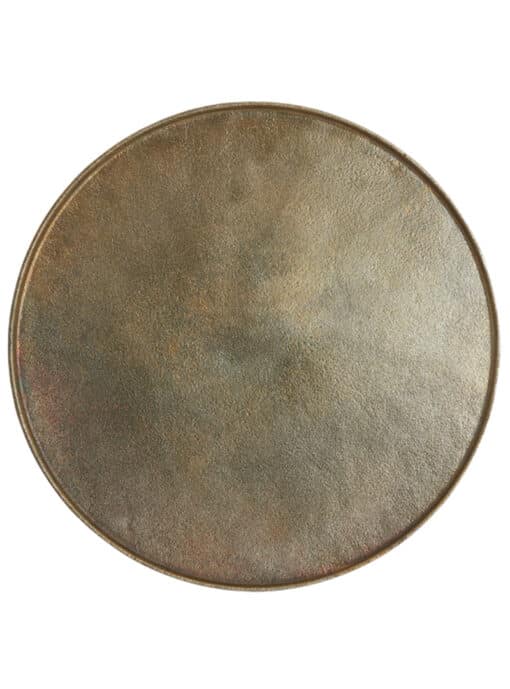 Metaal Antiek Brons rond Dienblad