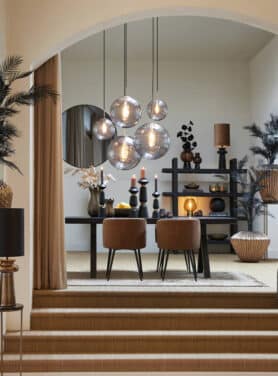 Metaal Zwart Ronde Kandelaar